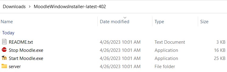 moodle windows executable